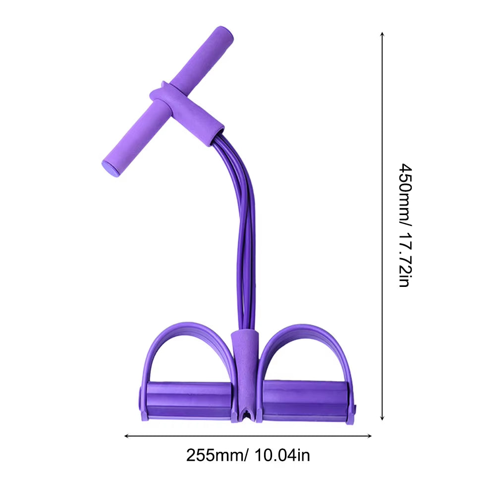 TPE Puller Pedal Ankle Abdominal Exerciser Sit-Up Pull Rope Expander Elastic Bands Home Gym Sport Training Fitness Equipment