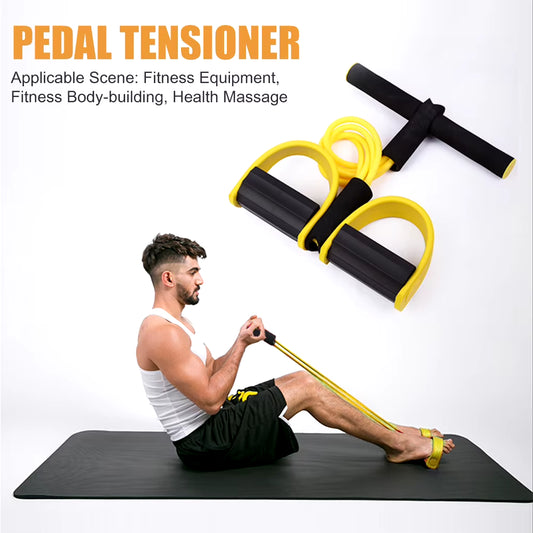 TPE Puller Pedal Ankle Abdominal Exerciser Sit-Up Pull Rope Expander Elastic Bands Home Gym Sport Training Fitness Equipment